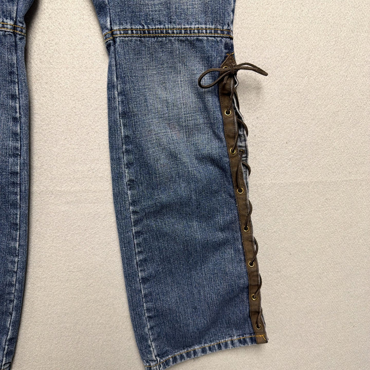 Vintage Ralph Lauren Lace Up Leg Polo Jeans Size 29