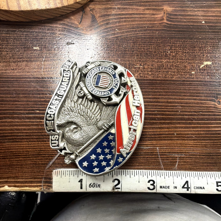 Vintage US Coast Guard Enameled Belt buckle