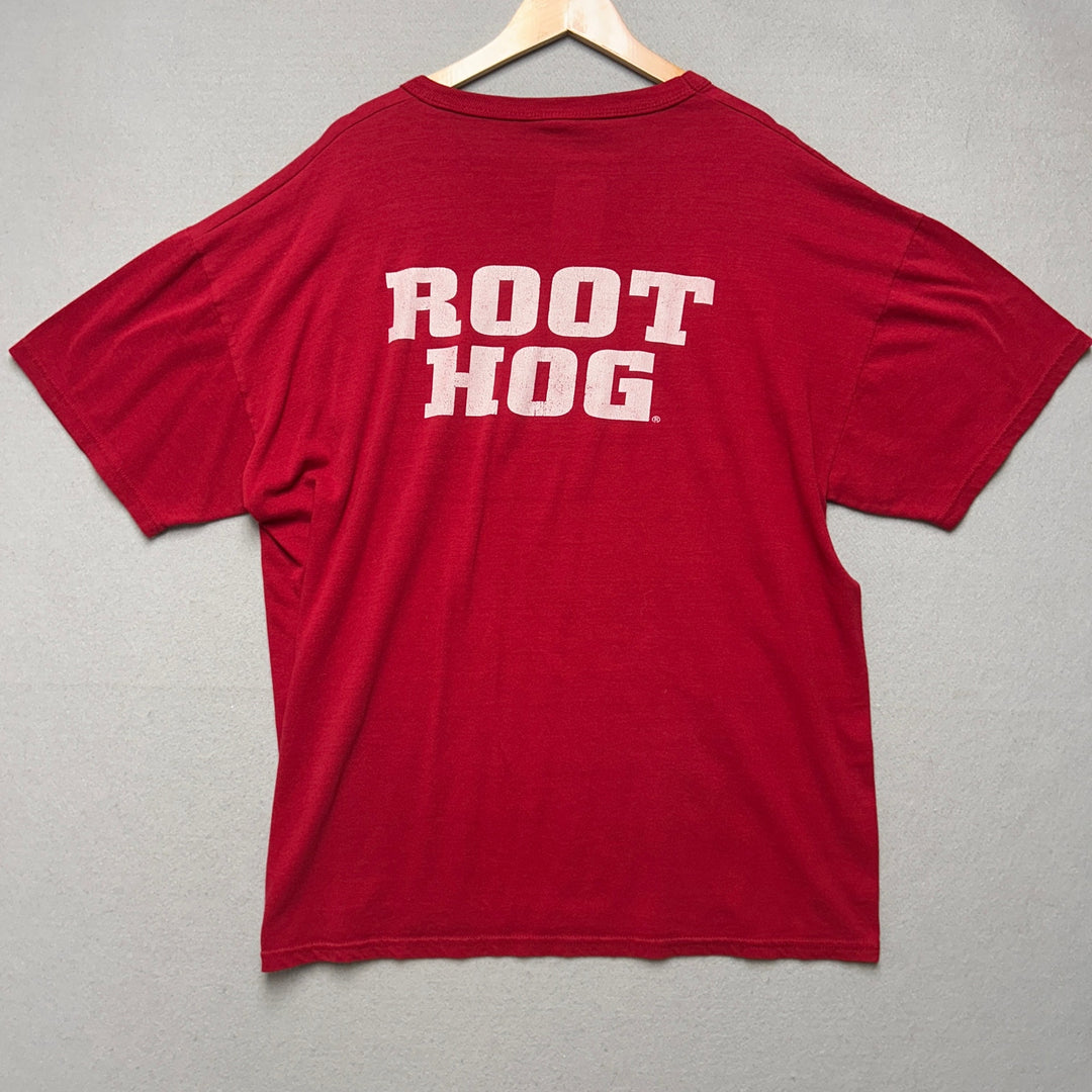 Vintage University Of Arkansas Root Hog T Shirt Size XL