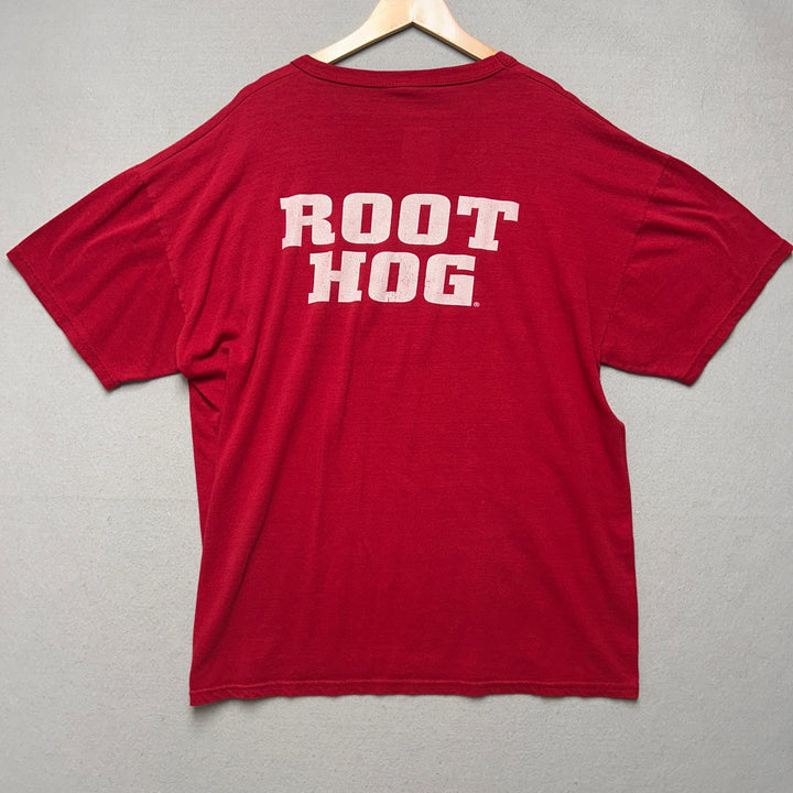 Vintage University Of Arkansas Root Hog T Shirt Size XL