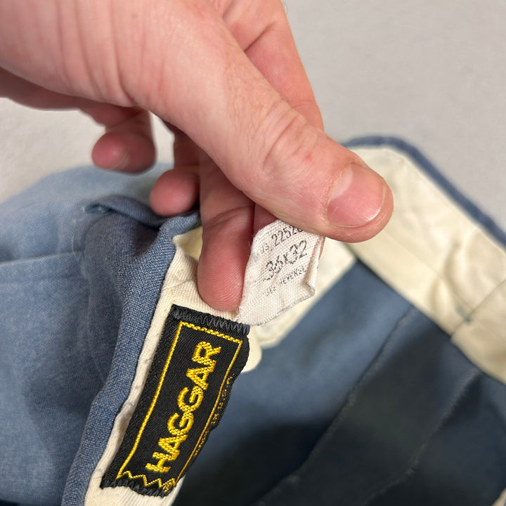 Vintage Haggar Polyester Gray Pants Size 36