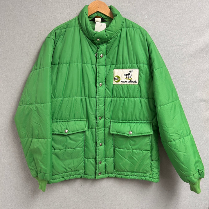 Vintage Nutrena Feeds Green Jacket Size Large