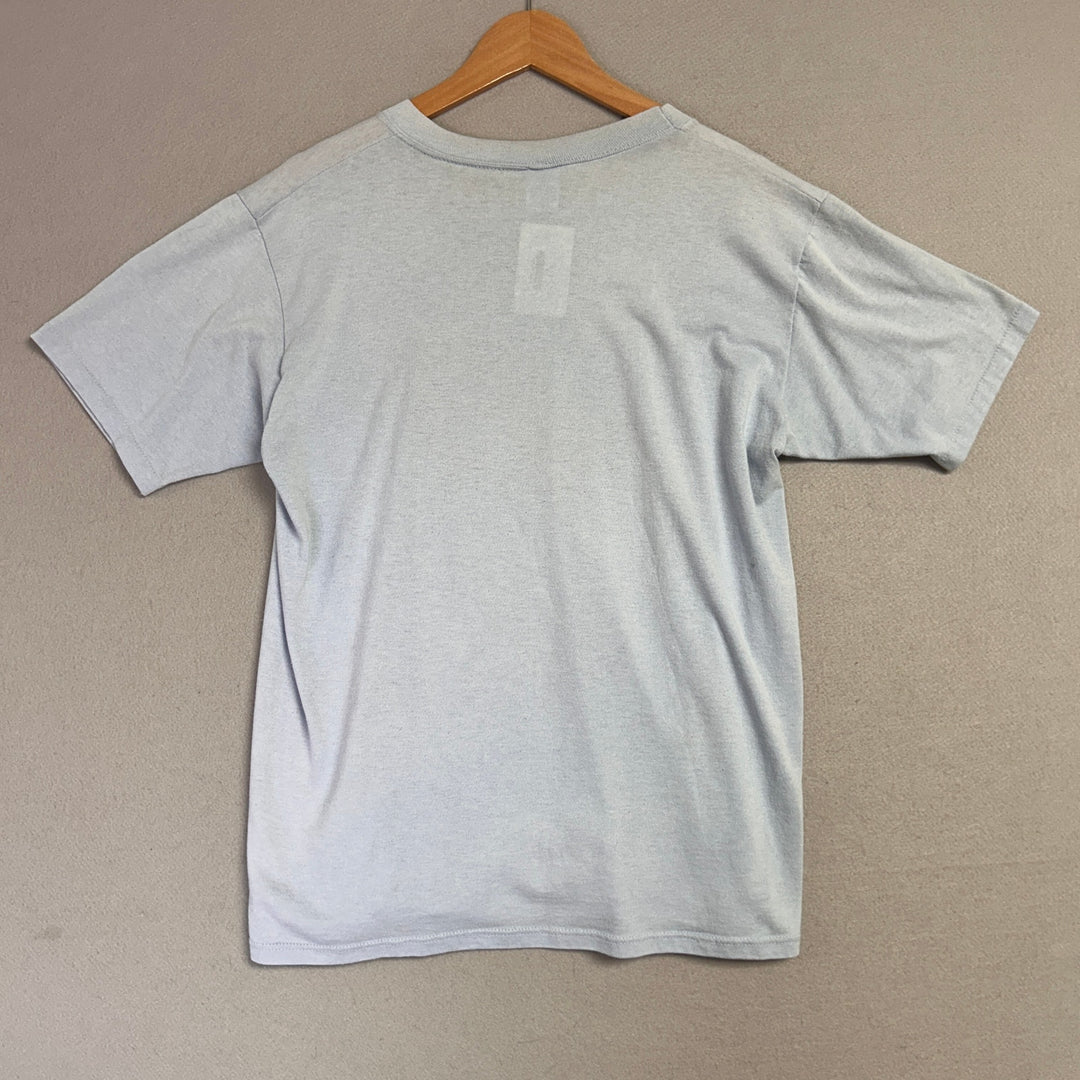 1985 LSJ Sportswear Bass Fish Light Blue Shirt Size Large