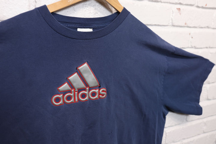 2000s Vintage Adidas Distressed T Shirt Size xxl