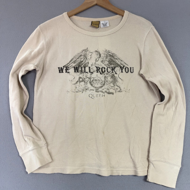Vintage Queen We Will Rock You Thermal Band Shirt Size Medium