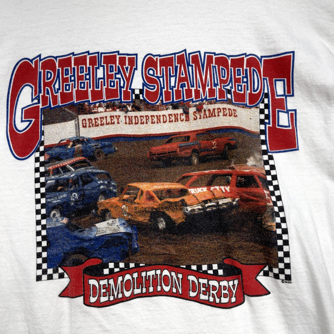 Vintage Demolition Derby Greeley Stampede T Shirt size Large