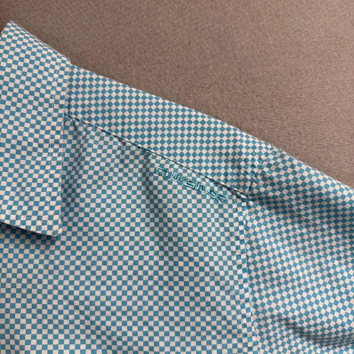 Vintage Quiksilver Y2K Checkerboard Button Down Shirt Size Medium