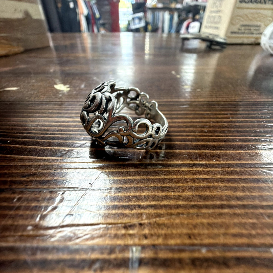 Carolyn Pollack sterling silver openwork domed ring Size 10