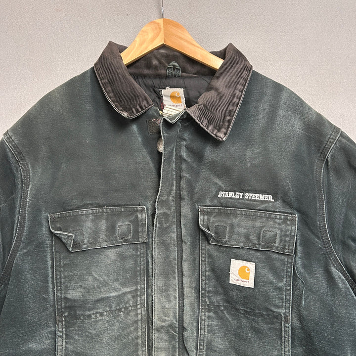 Vintage Carhartt C03 BLK Full Zip Work Wear Jacket Distressed 48