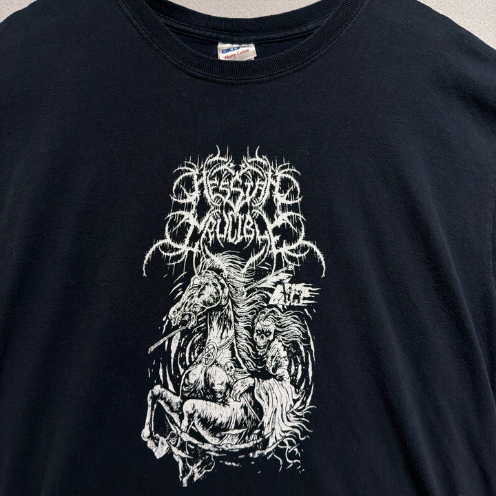 Vintage Y2K Hessian Crucible Metal Band T Shirt Size Large