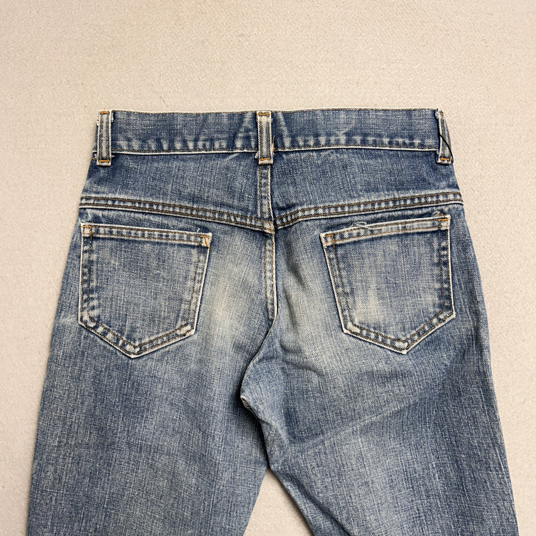 Vintage 70's Sears Flared Leg Distressed Jeans Size 28x27