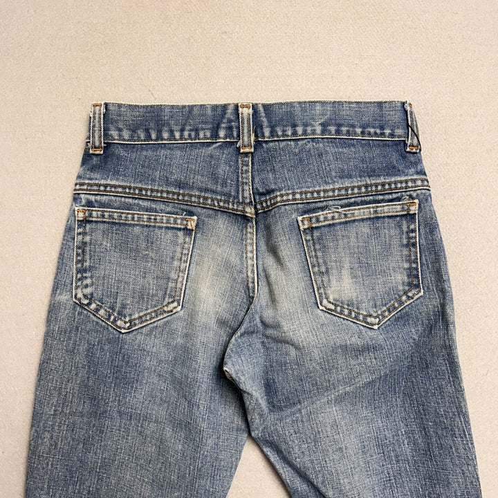 Vintage 70's Sears Flared Leg Distressed Jeans Size 28x27