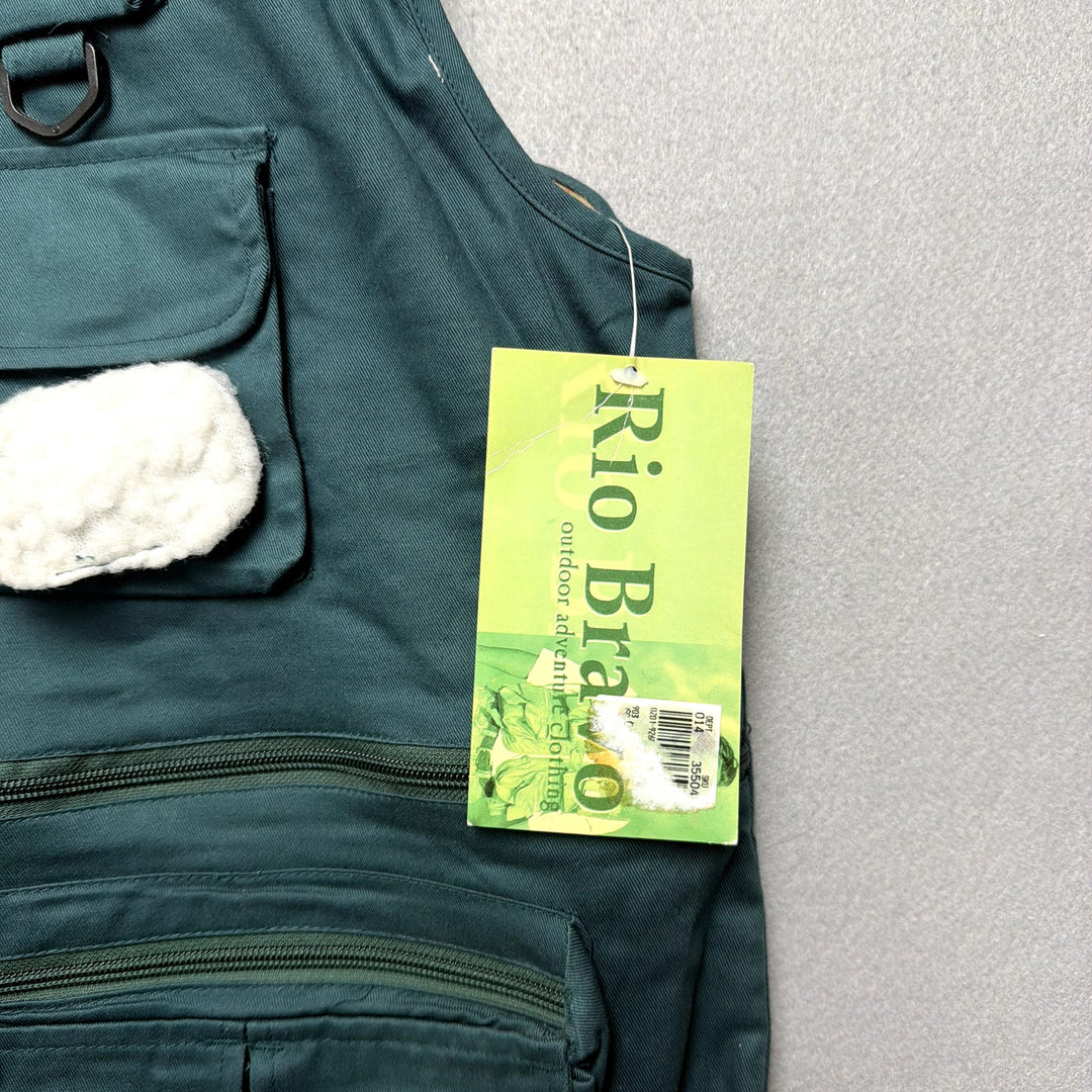 Vintage Rio Bravo Fly Fishing Green Vest Size XL