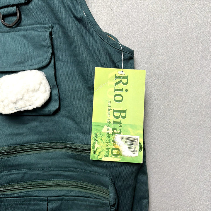 Vintage Rio Bravo Fly Fishing Green Vest Size XL