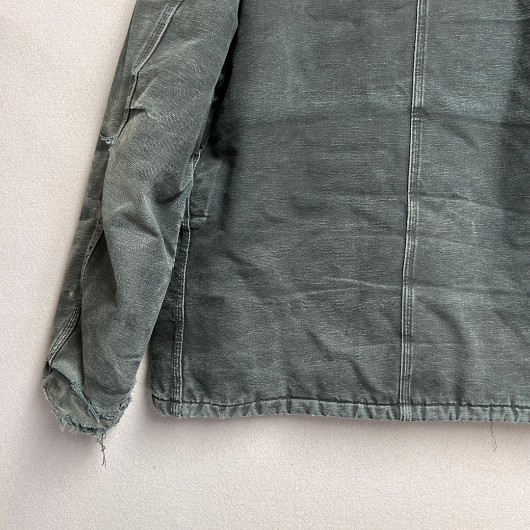 Vintage Carhartt C03 BLK Full Zip Work Wear Jacket Distressed 48