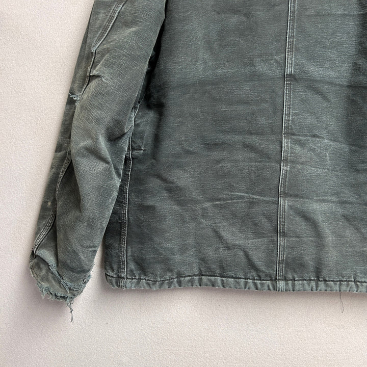 Vintage Carhartt C03 BLK Full Zip Work Wear Jacket Distressed 48