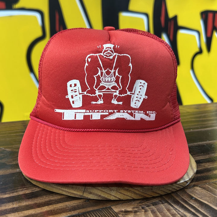 Vintage Titan 90s Power Lifting Nationals Snapback trucker Hat
