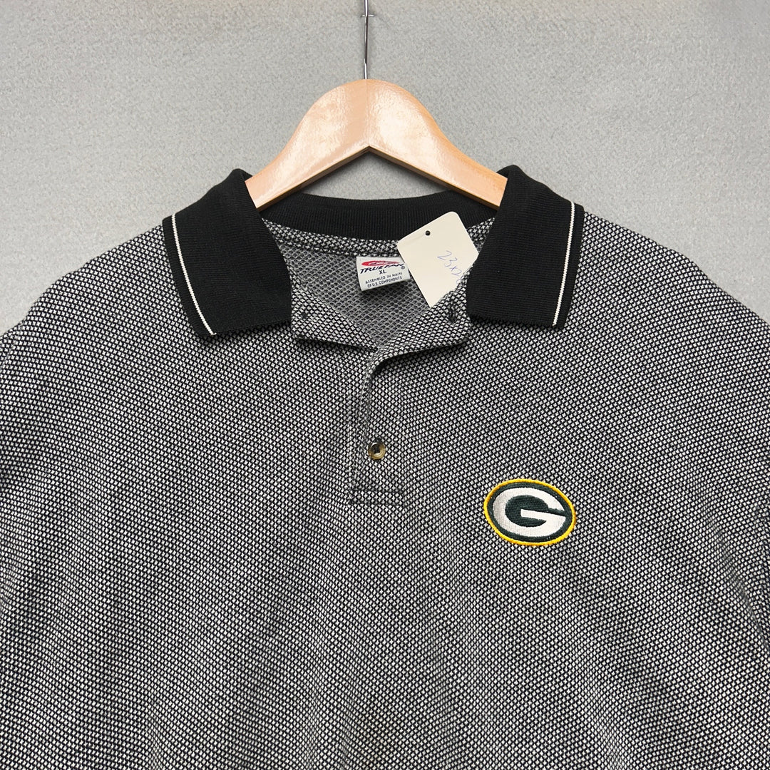 Vintage Green Bay Packers Polo Shirt Size XL