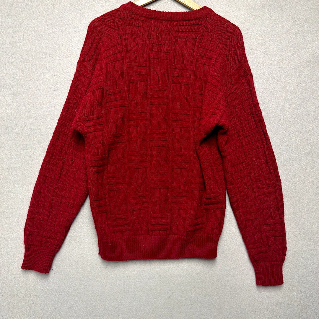 Vintage Sweater Graphix Red Sweater Size Large