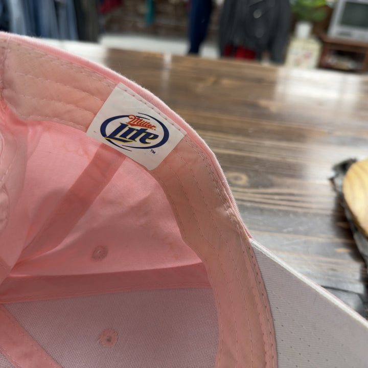 Miller Lite Pink Strap Back Hat 2000s