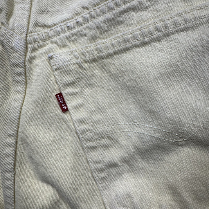 Vintage 90s Levi's 505 Yellow Jeans Size 32