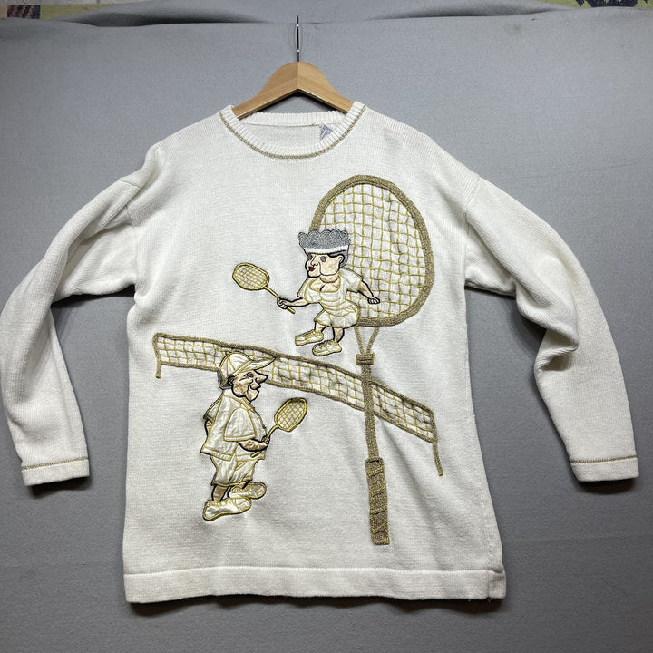 Vintage 90s Tennis Sweater Size Medium