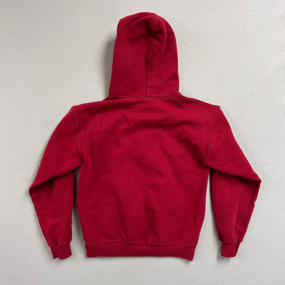 Men's Red Blank Gildan Pullover Hoodie Size Small