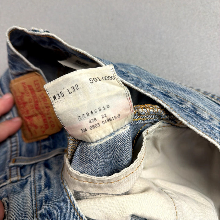 Vintage Levi's 501 Y2K Button Fly Jeans Size 33