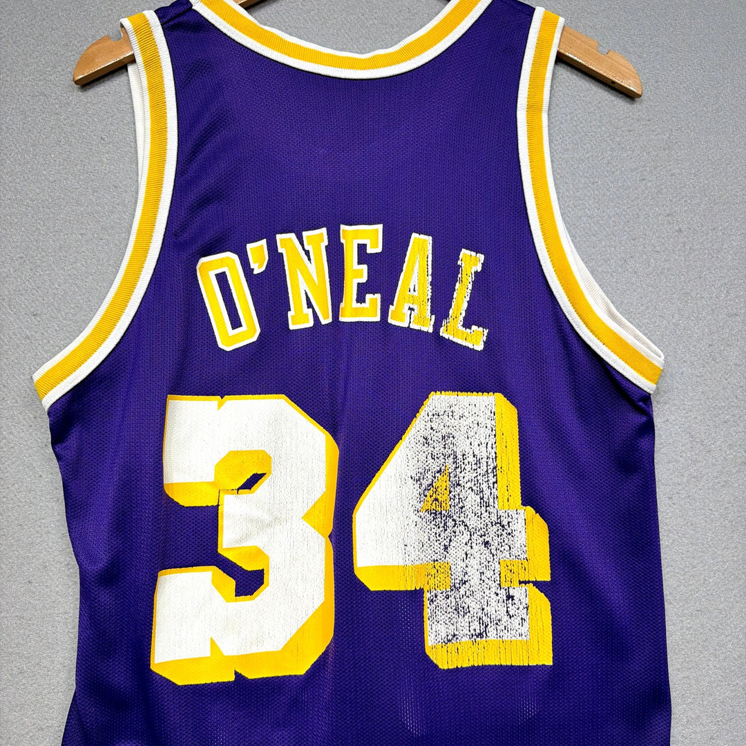 Vintage Shaquille O'neal Shaq Lakers Champion Jersey Size Medium