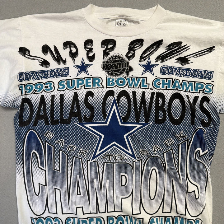 Vintage Dallas Cowboys Super Bowl Champions T Shirt Size Large