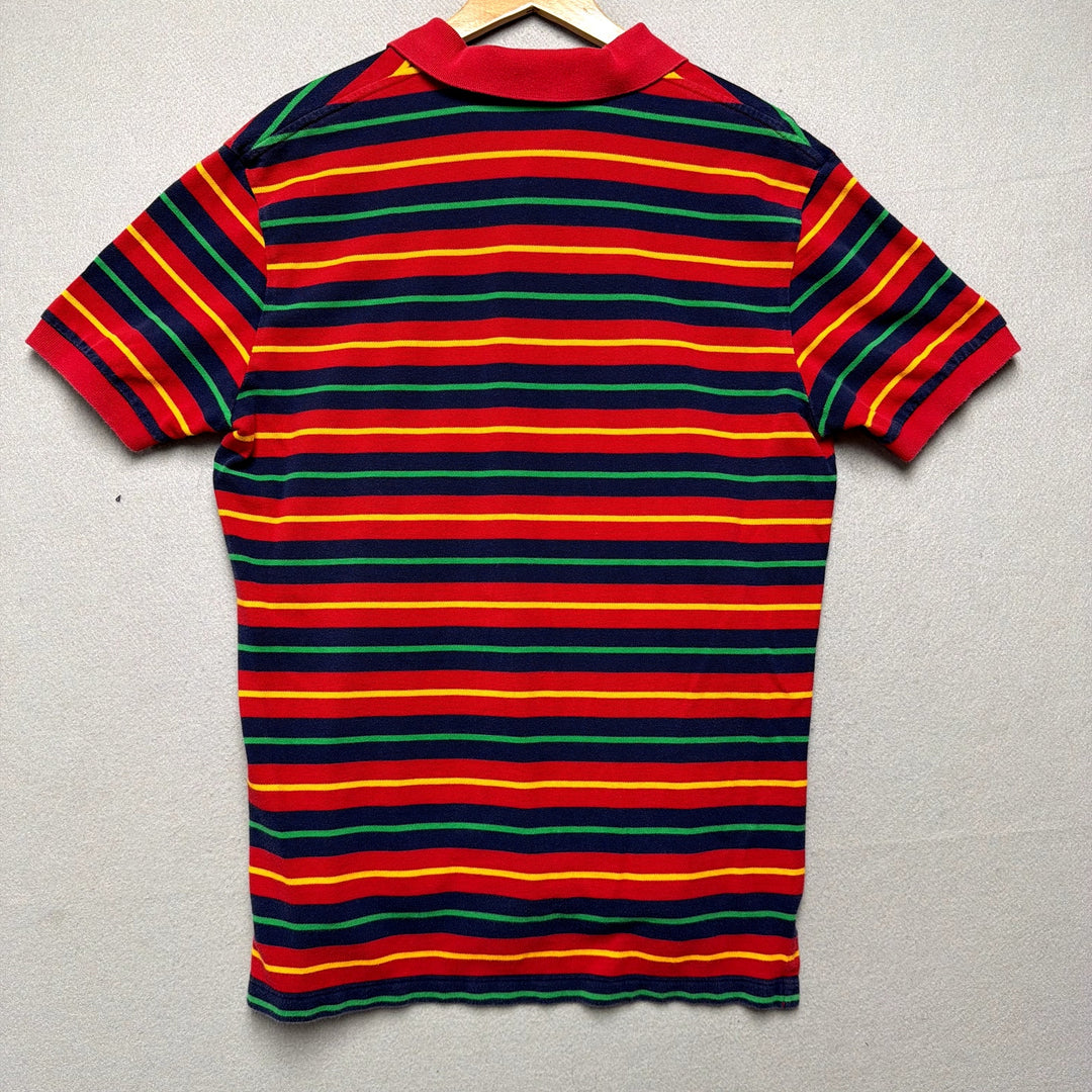 Vintage Polo Ralph Lauren Rainbow Stripe Y2K Polo Shirt Size Large