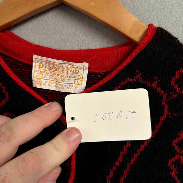 Vintage Pendleton Wool Cardigan Sweater Size Large