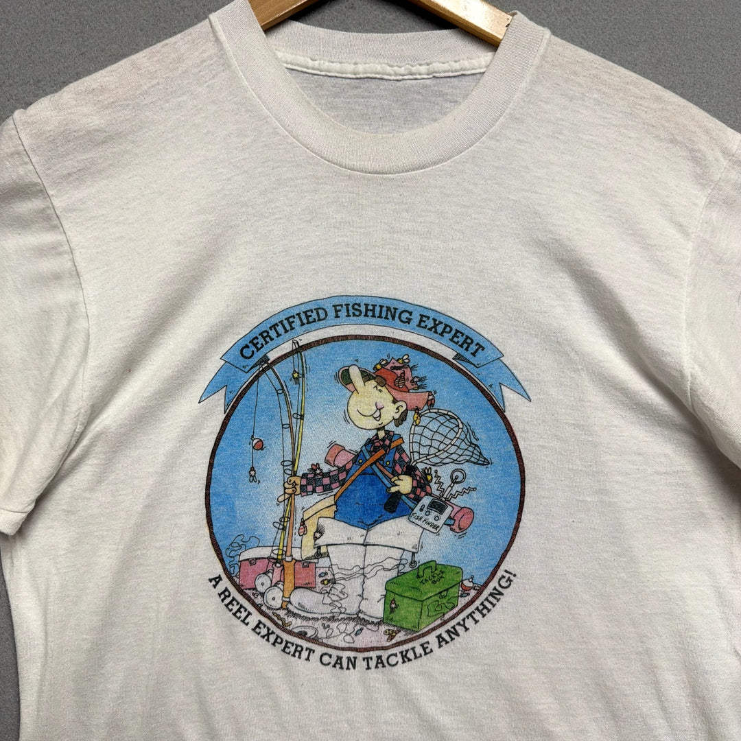 Vintage Fishing Expert T Shirt Size Large