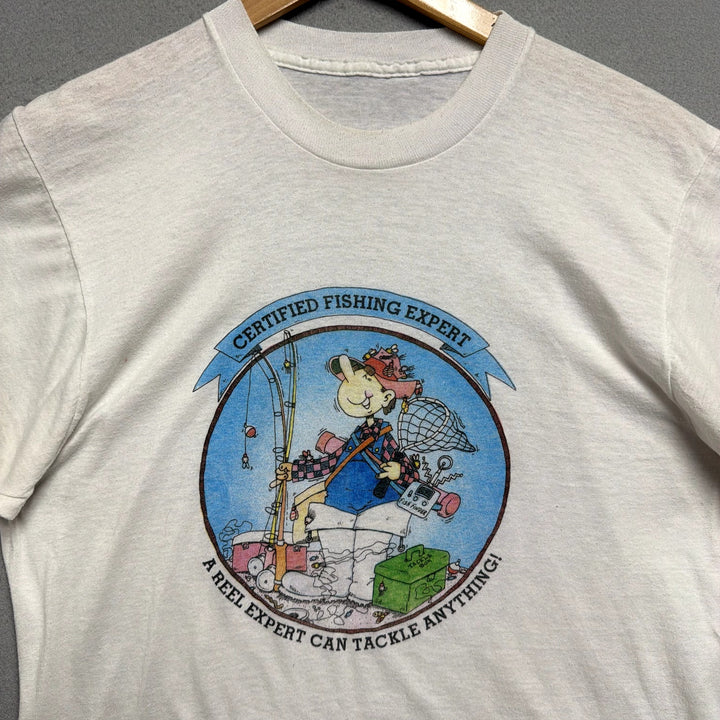 Vintage Fishing Expert T Shirt Size Large