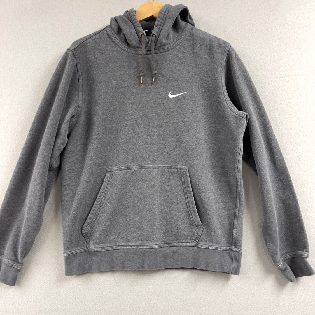 Men's Nike Gray Logo Hoodie Size Medium Blue Tag