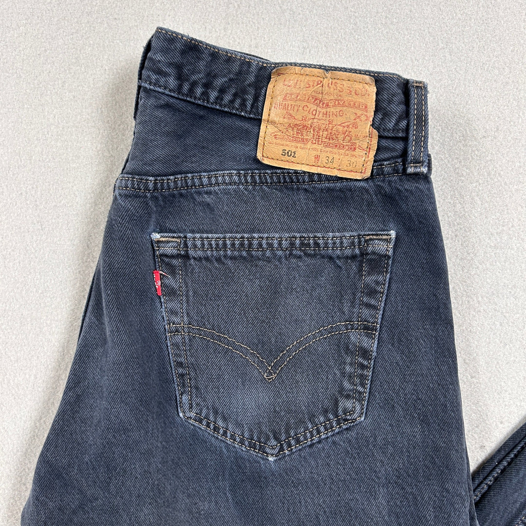 Vintage Levi's 501 Made in USA 1996 Dark Blue Jeans Size 32