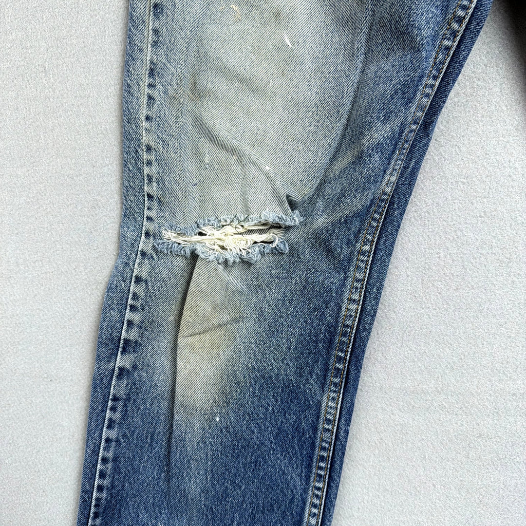 Vintage Levi's 505 Paint Splattered Jeans Size 30