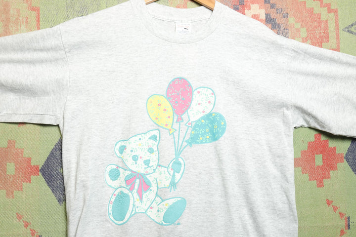 Teddy Bear Balloon Vintage T Shirt XL 90s