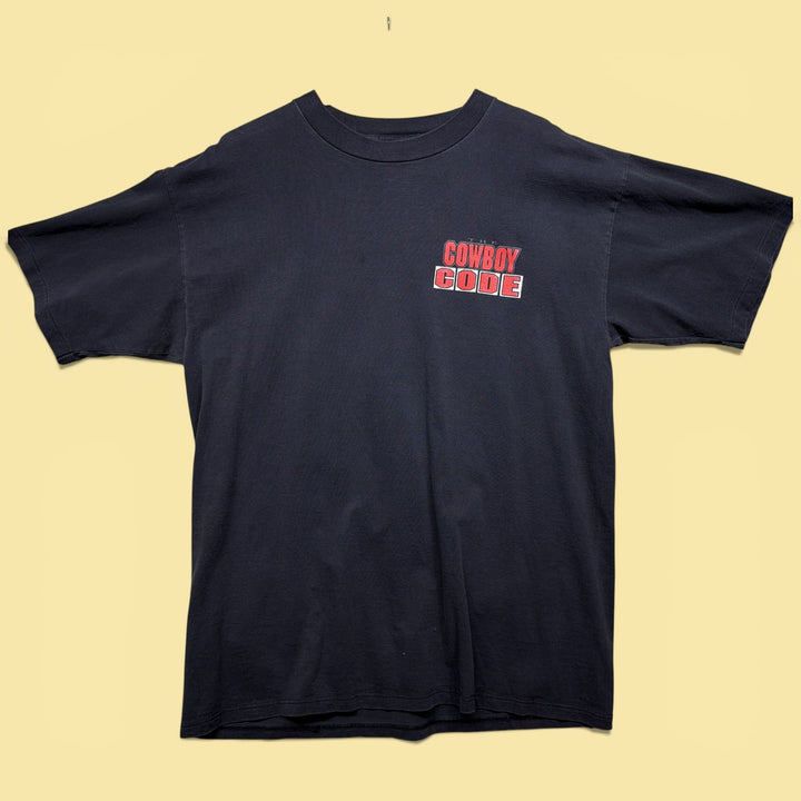 Vintage Wrangler Cowboy Code 90s T Shirt Size XL