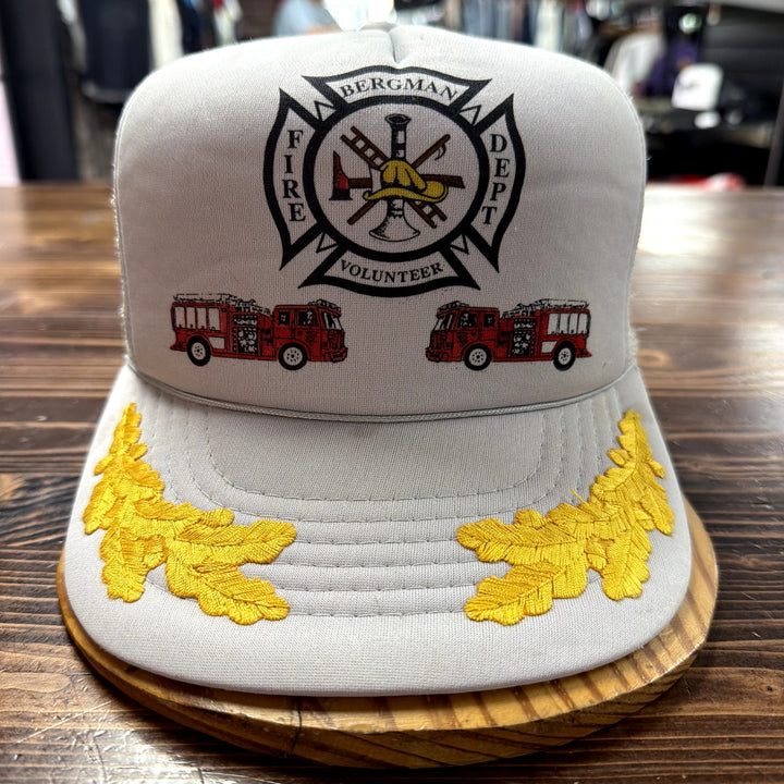 Vintage Bergman Fire Dept Scrambled Egg Hat