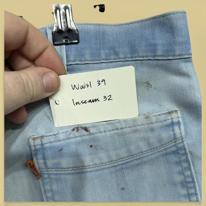 Vintage Levis Orange Tab 80s Paint Splatter Jeans Size 39