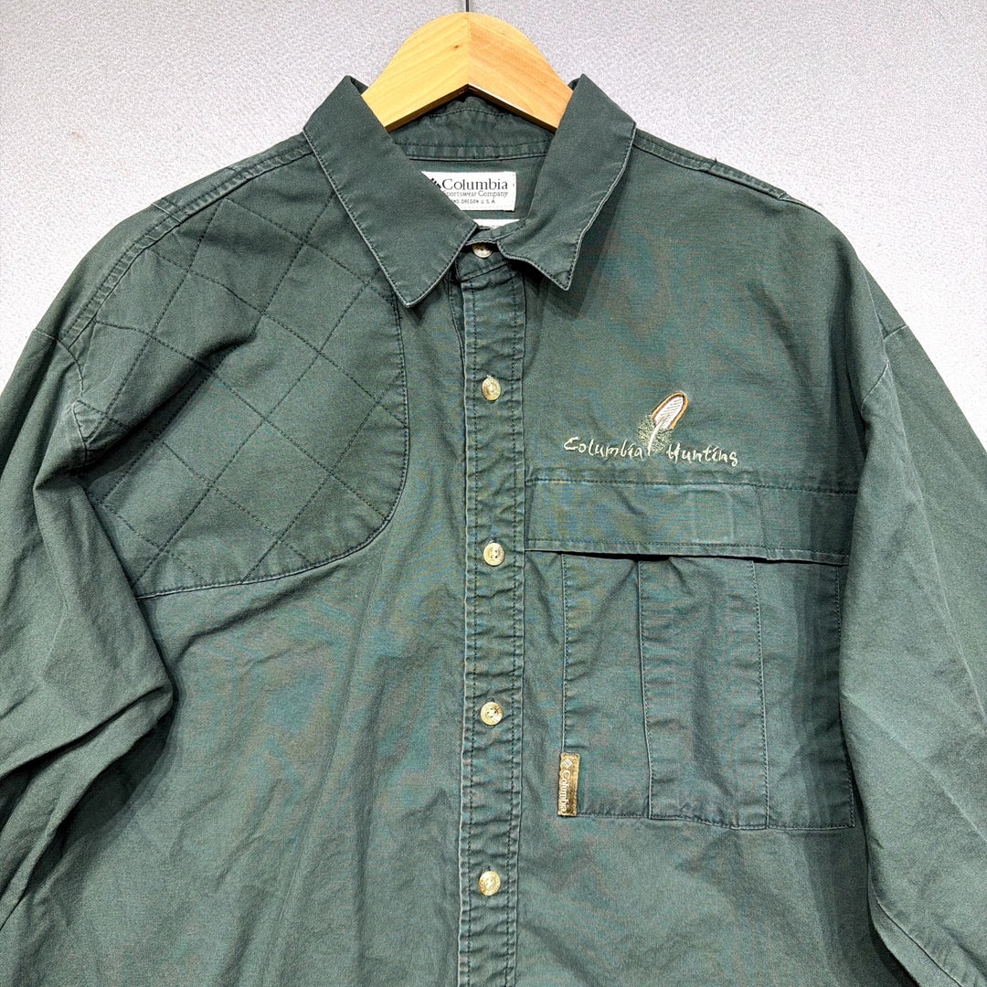 Vintage Columbia Hunting button Down Shirt Size Large