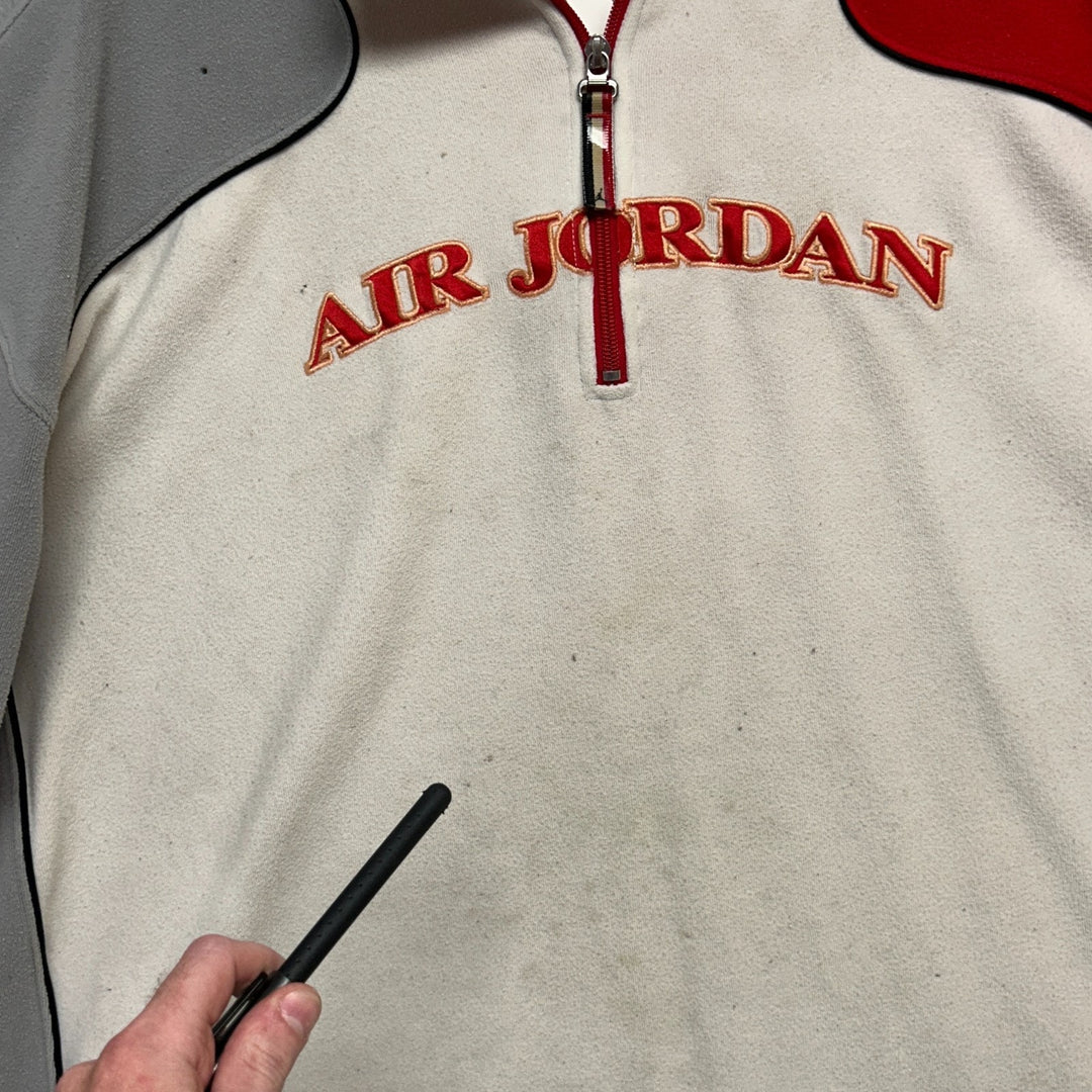 Vintage Nike Air Jordan Shirt Mens 2XL White Red 20th Anniversary French Terry