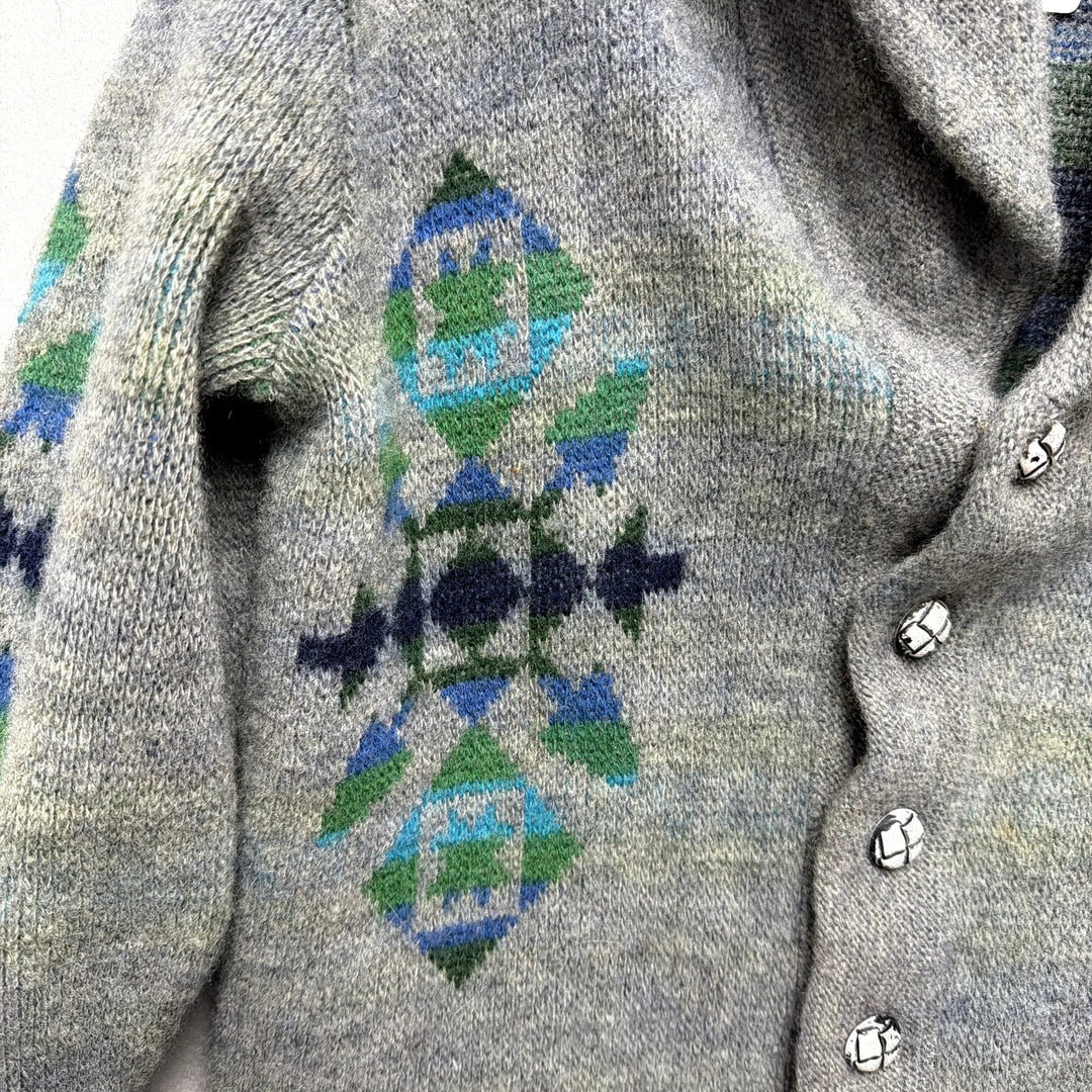 Vintage Pendleton Aztec Shawl Collar Cardigan Sweater Size Large