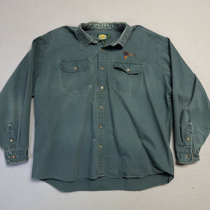Vintage Cabela's Pheasant Button Down Shirt Size XXL