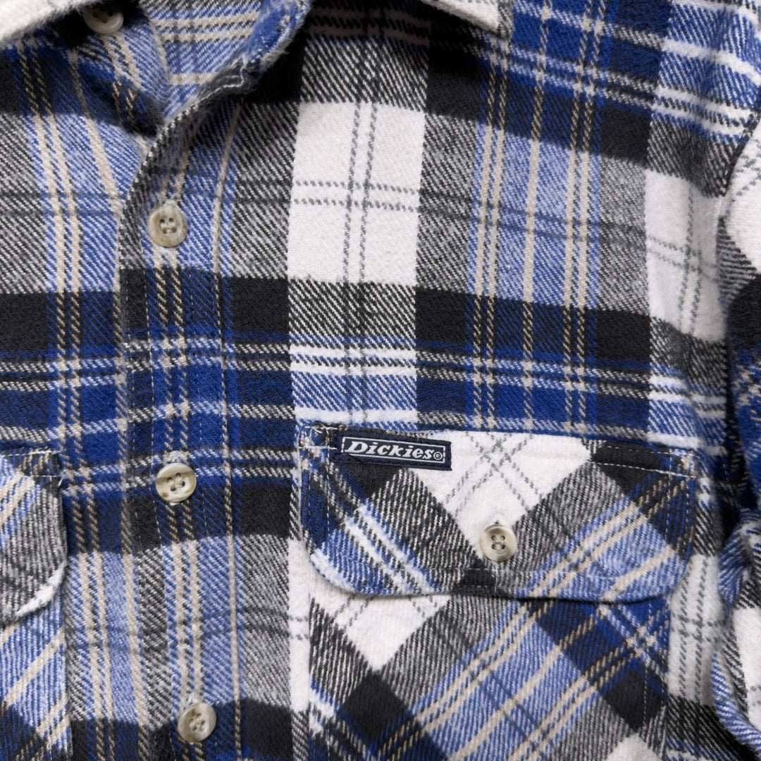 Dickies Vintage 2000s Y2K  Flannel Button Down Shirt Size Large Grunge