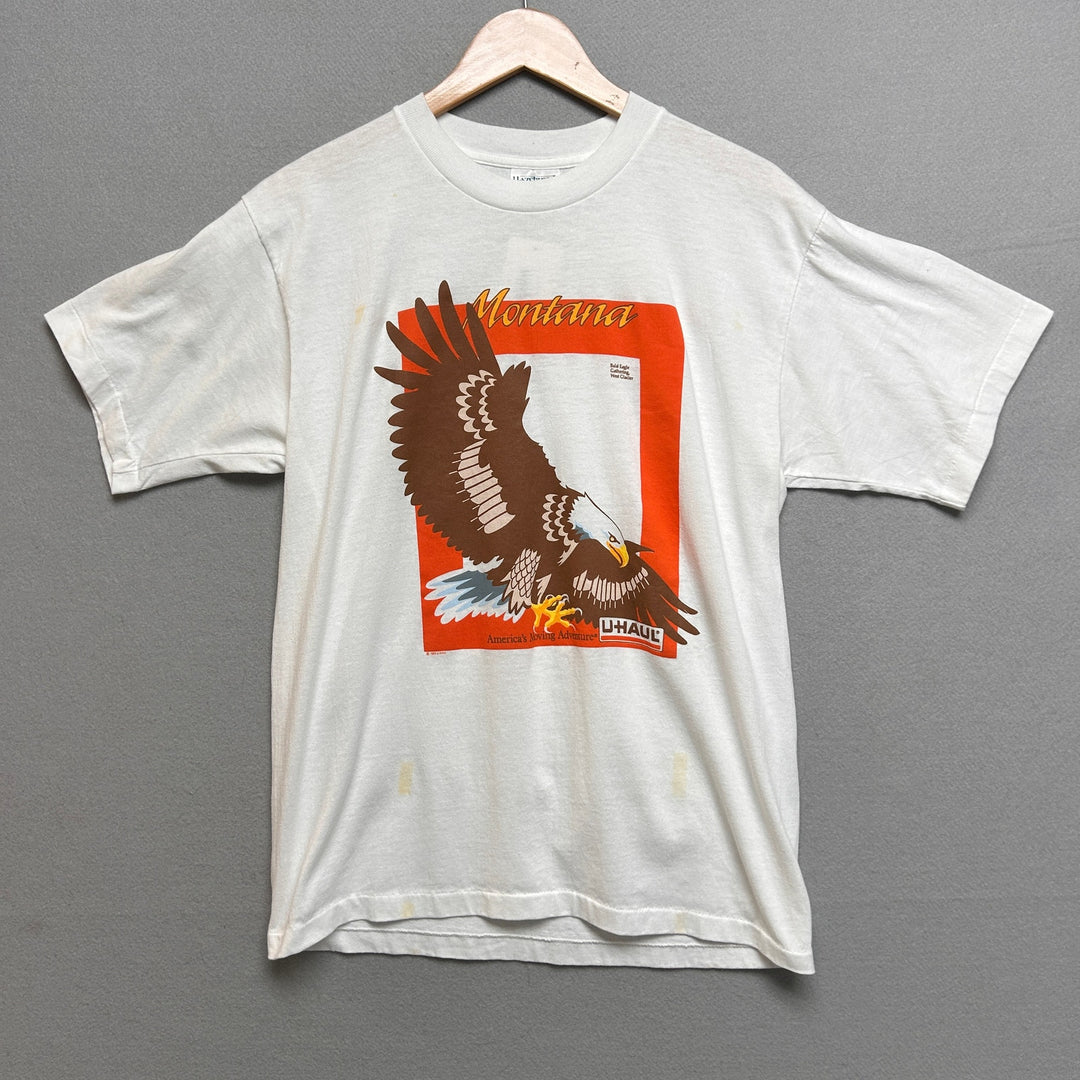 Vintage 1989 Uhaul Moving Montana Eagle Shirt Size Large