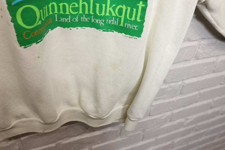 90s quinnetukqut conncecticut sweatshirt size xl