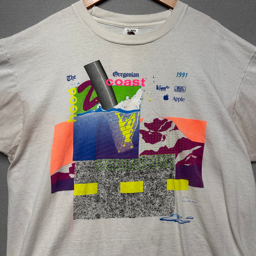 Vintage Hood 2 Coast Race Apple Computers T Shirt Size Xl