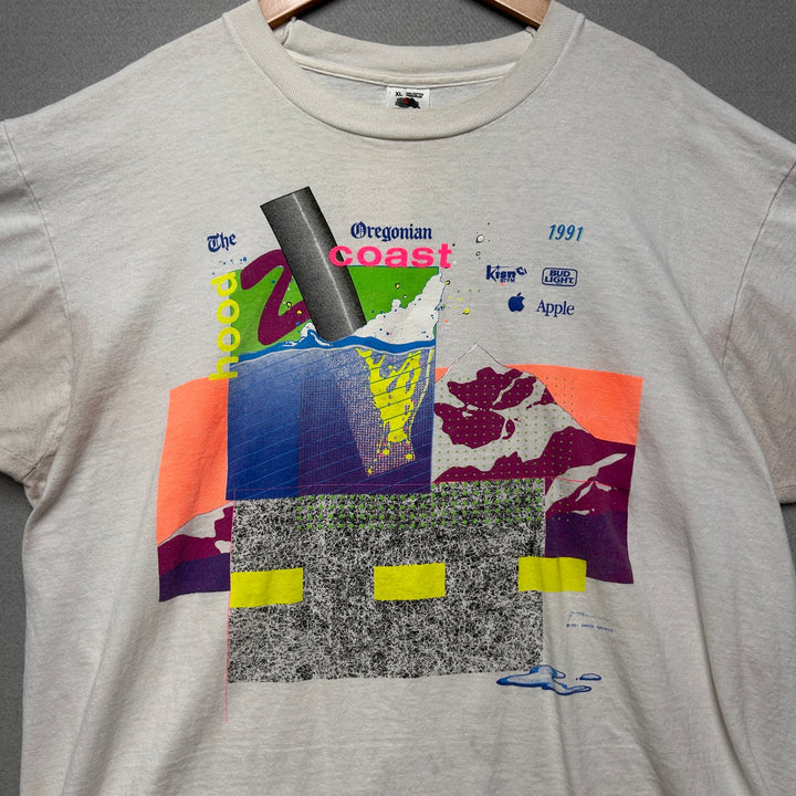 Vintage Hood 2 Coast Race Apple Computers T Shirt Size Xl